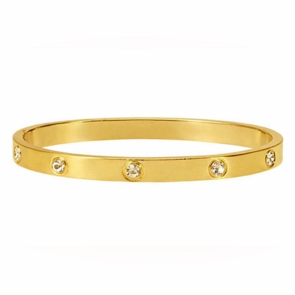 18k Yellow Gold Love Bangle Bracelet with Diamonds